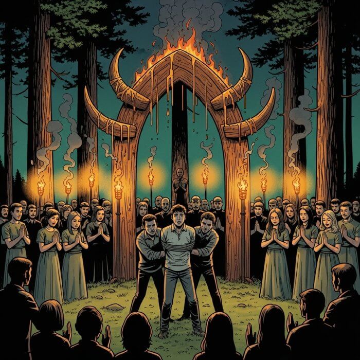 The Bonfire Wasn’t for Dancing - Psychological Paranormal Mystery Urban Legend Story Cover Art